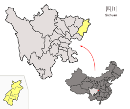 Kaart van Dazhou