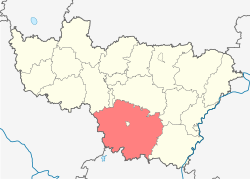 Location of Gus-Khrustalny District in Vladimir Oblast
