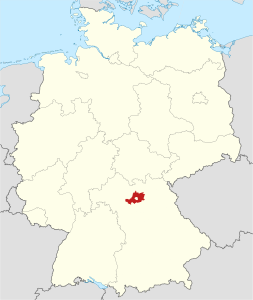 Lage des Landkreises Bamberg in Deutschland