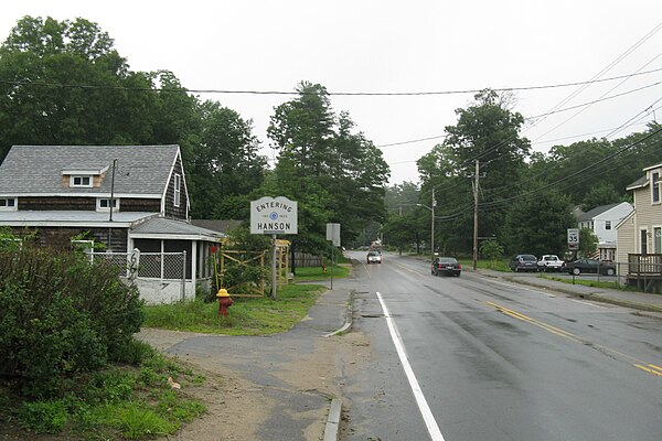 Northbound entering Hanson