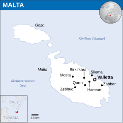 Malta के लोकेशन
