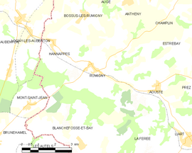 Mapa obce Rumigny