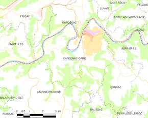 Poziția localității Capdenac-Gare