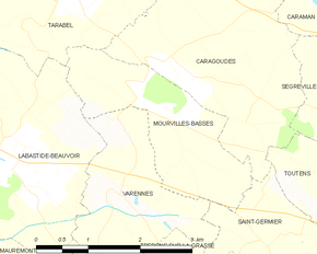 Poziția localității Mourvilles-Basses