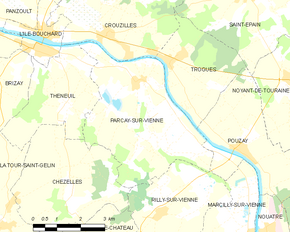 Poziția localității Parçay-sur-Vienne