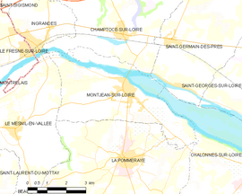 Mapa obce Montjean-sur-Loire