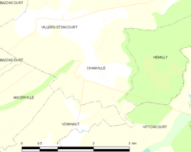 Mapa obce Chanville