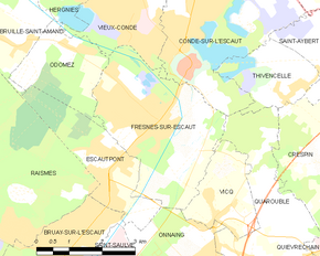Poziția localității Fresnes-sur-Escaut