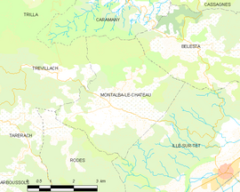 Mapa obce Montalba-le-Château
