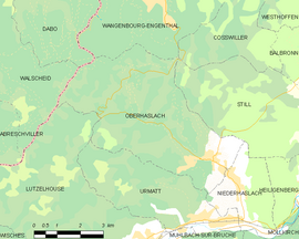 Mapa obce Oberhaslach