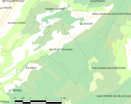 Bourget-en-Huile - Localizazion