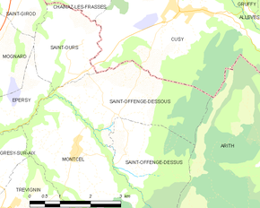 Poziția localității Saint-Offenge-Dessous