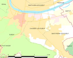 Kart over Caudebec-lès-Elbeuf