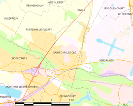 Mapa obce Saint-Cyr-l’École