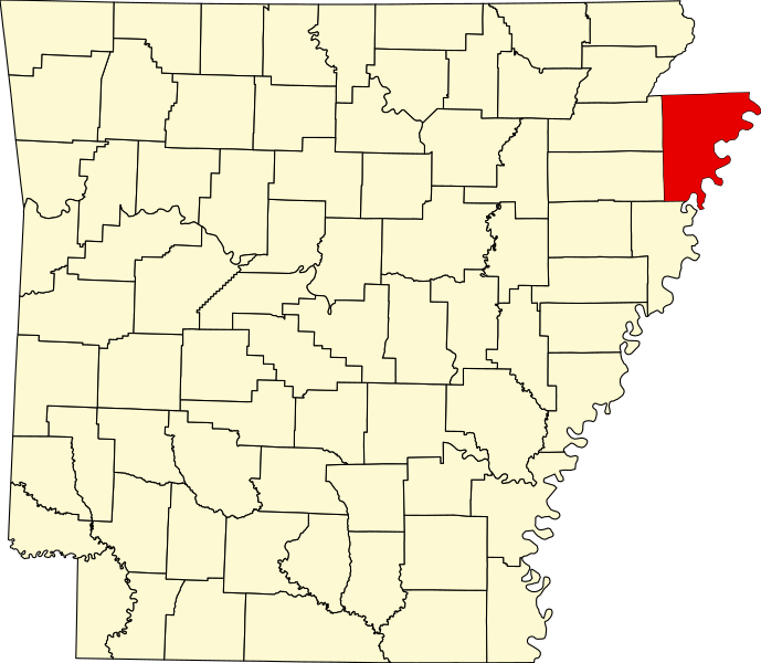 صورة:Map of Arkansas highlighting Mississippi County.svg