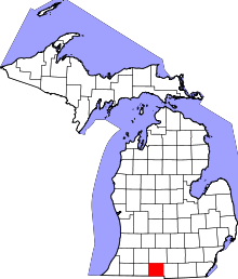 Harta e Branch County në Michigan