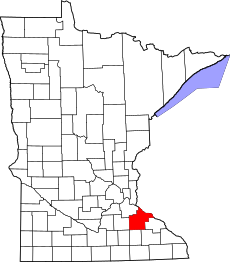 Map of Minnesota highlighting Goodhue County.svg