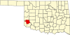 Karta över Oklahoma som lyfter fram Greer County.svg