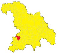 Localització del municipi d'Acqui Terme a la prov. d'Alessandria (Piemont)