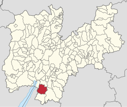 Elhelyezkedése Trentino térképén