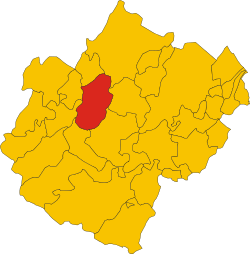 Elhelyezkedése Forlì-Cesena térképén