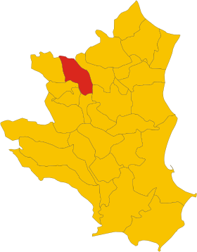 Map of comune of Verzino (province of Crotone, region Calabria, Italy).svg