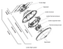 Reisekonfigurationsdiagramm des Mars Polar Lander.