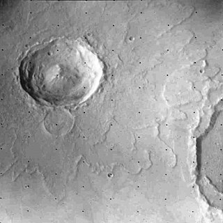 <span class="mw-page-title-main">Rampart crater</span> Specific type of impact crater