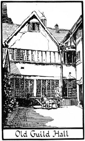 Drawing of the Courtyard of Leicester's Guild Hall
