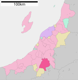 Minamiuonumas läge i Niigata prefektur