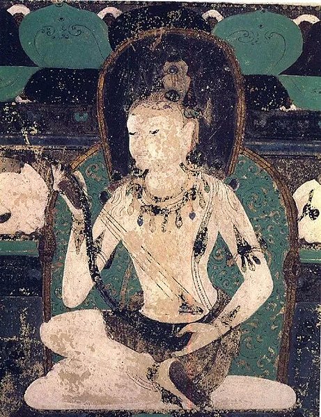 File:Mogao Cave 465, bow harp.jpg