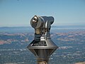 * Nomination Tourist-telescope on Mount Diablo, Bay Area, USA (dark blotches are dragonflies, lots of them) --Dschwen 18:06, 7 February 2007 (UTC) * Decline the picture is sharp. but mises real contrast, there is much of the image that is out of focus, i would have gone for a version with less background. the problem with this image is maily of composition -LadyofHats 09:48, 11 February 2007 (UTC), Fair enough, but I think you are overly strict with the composition argument. This is not FPC after all. And I was aiming to show distant wide open spaces. --Dschwen 13:46, 11 February 2007 (UTC)