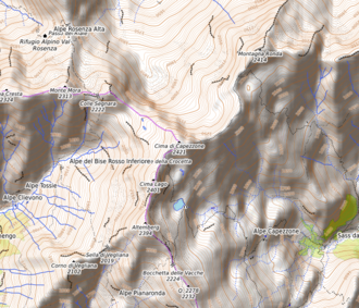 Carte topographique.