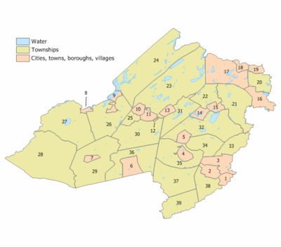 Indexed map of Morris County municipalities (click to see index key) Morris County, New Jersey Municipalities.png