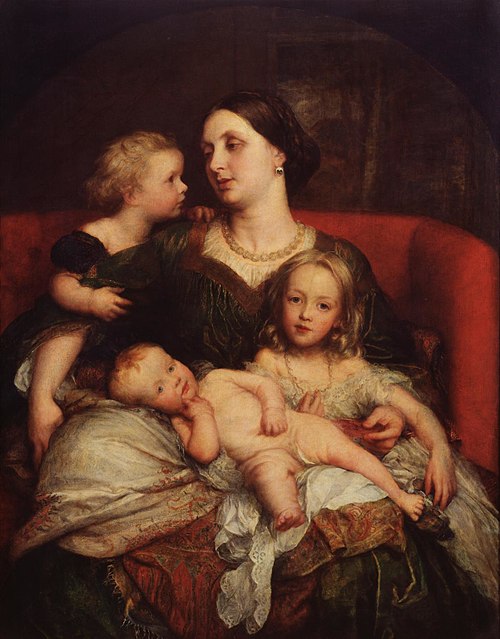Painting of Mrs. George Augustus Frederick Cavendish-Bentinck and her children by George Frederic Watts