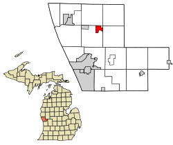 Location of Twin Lake, Michigan