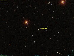 SDSSのデータを用いて作成した、NGC 44周辺の画像。