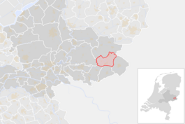 Locatie van de gemeente Oost Gelre (gemeentegrenzen CBS 2016)