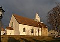 * Nomination: Church in Großkrut in the evening sun --JonnyBrazil 09:02, 28 December 2011 (UTC) * Review Really very nice light! The crop with the half street lamp and the noise in the sky is not so nice. --NorbertNagel 23:49, 28 December 2011 (UTC)