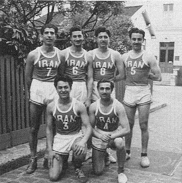 Photograph of the Iranian national team at the 1948 Summer Olympics.