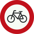 C14: Gesloten voor fietsen en voor gehandicapten- voertuigen zonder motor