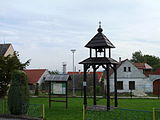 Čeština: Zvonička v obci Netřebice v okrese Český Krumlov, Jihočeský kraj. English: Bell tower in the village of Netřebice, Český Krumlov District, South Bohemian Region, Czech Republic.