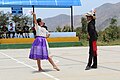 Nivín. Danza folclórica "Marinera norteña" durante evento escolar