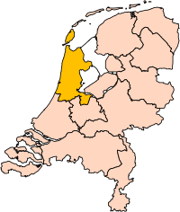 Plasseringa til Provincie Noord-Holland