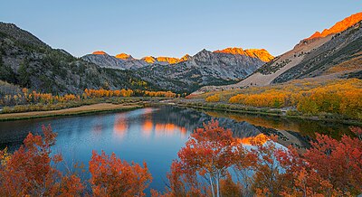 Sunrise at North Lake, with Lamarck slightly left of center in back