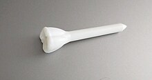 A novelty golf tee of a human tooth Novelty human tooth golf tee.jpg