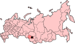 ノヴォシビルスクの位置の位置図