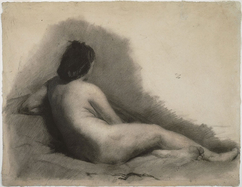 File:Nude woman reclining, back turned G5.jpg