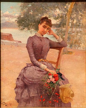 Jeune fille assise au Mourillon