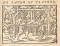 "The Satyr and the Traveller" in Hieronymus Osius' Fabulae Aesopi, 1564